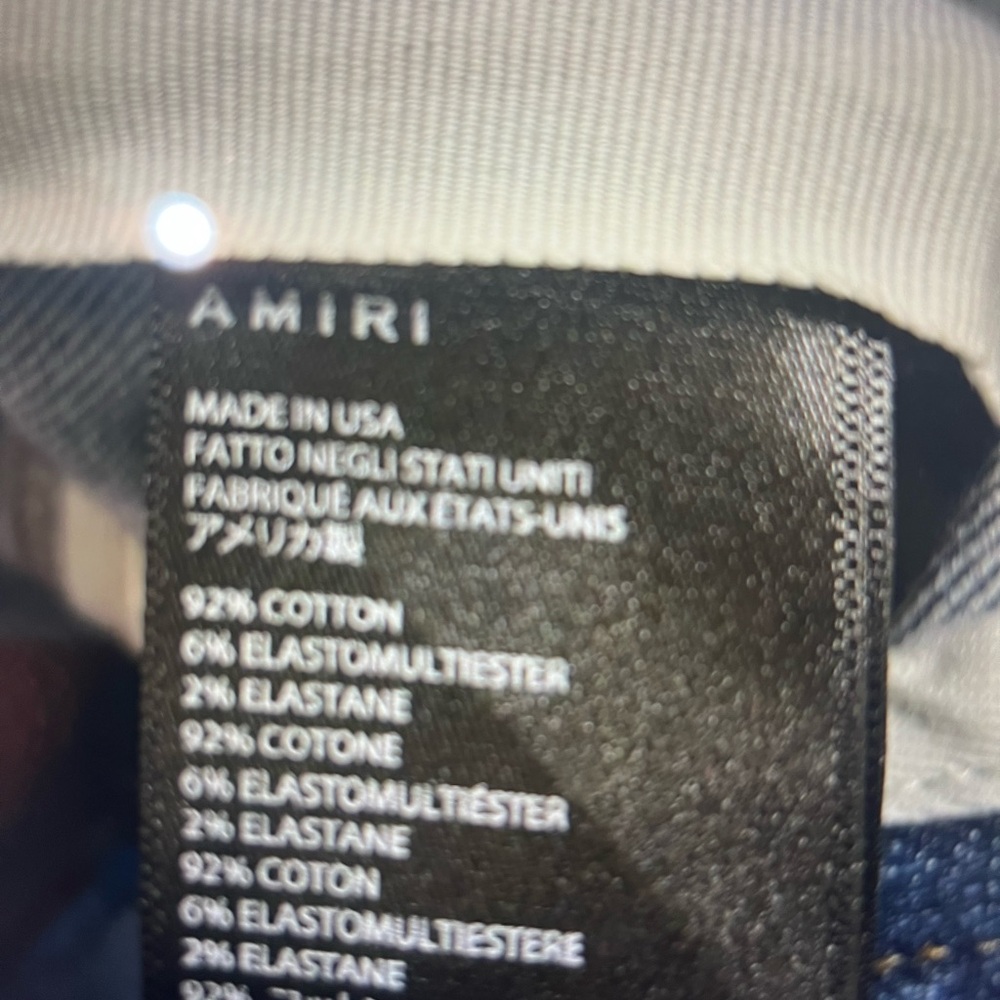 100% Authentic Amiri Paisley / pajama patch multi color jeans AMIRI - Picture 5 of 7